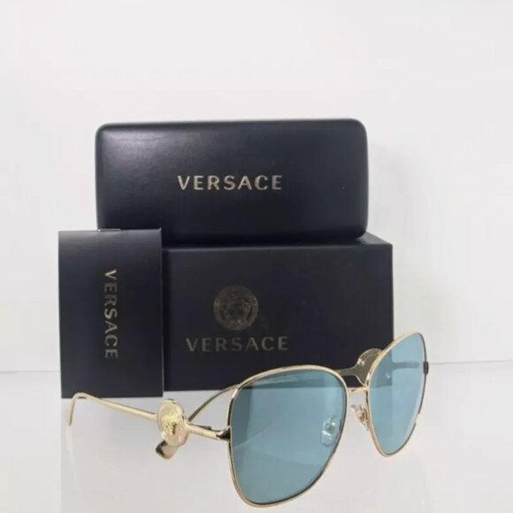 NEW Versace Gold 60mm Frame Italy Sunglasses